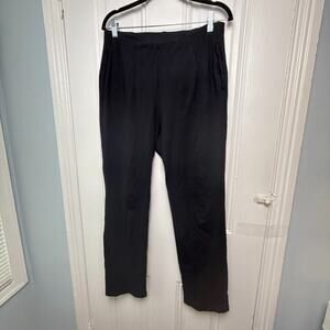 QVC Belle Kim Gravel Ponte Hollywood Pants Womens 12 Black Pull-on Stretch NWOT